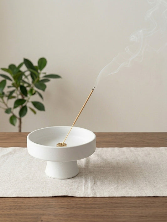 Pedestal Ceramic Incense Burner